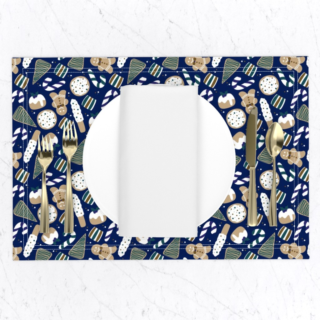 festive treats pattern design on placemat